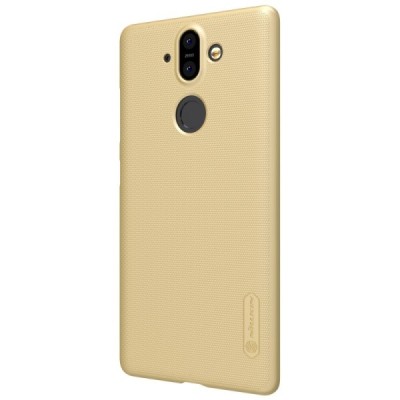 Nillkin Frosted Shield Nokia 8 Sirocco (Nokia 9) золотой пластиковый чехол + защитная пленка для экрана | Vacins.lv