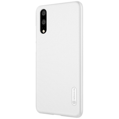 Nillkin Frosted Shield Huawei P20 белый пластиковый чехол + защитная пленка для экрана | Vacins.lv