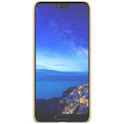 Nillkin Frosted Shield Huawei P20 zelta plastmasas futrālis + ekrāna aizsargplēve / Vacins.lv
