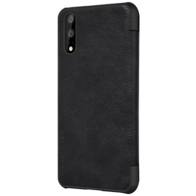 Greznais „Nillkin“ Qin sērijas ādas atvērams melns Huawei P20 maciņš / Vacins.lv