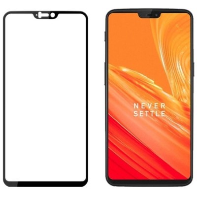 OnePlus 6 (Six) „Mocolo“ 9H Tempered Glass усиленная защита, черное защитное стекло с полным покрытием толщиной 0,26 мм | Vacins