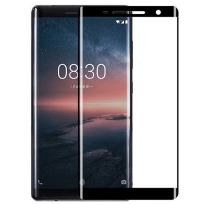 Nokia 8 Sirocco (Nokia 9) „Calans“ 9H Tempered Glass усиленная защита чёрное защитное стекло с полным покрытием толщиной 0,2 мм 