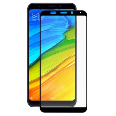 Xiaomi Redmi 5 Hat-Prince Tempered Glass melns ekrāna aizsargstikls / Vacins.lv