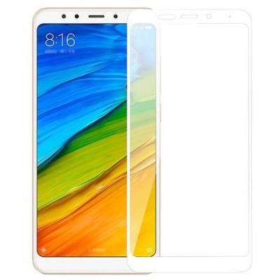 Xiaomi Redmi 5 Hat-Prince Tempered Glass balts ekrāna aizsargstikls / Vacins.lv