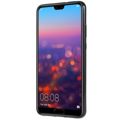Huawei P20 Mercury твердый силиконовый чехол (TPU) - чёрный | Vacins.lv