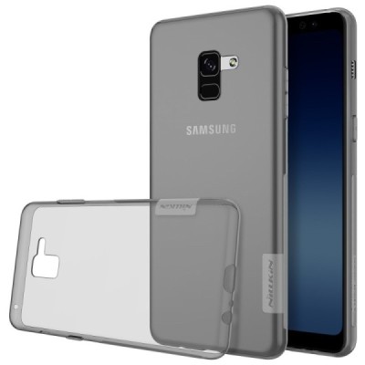 Samsung Galaxy A8 2018 (A530F) Nillkin Nature pelēks (caurspīdīgs) silikona planākais apvalks / Vacins.lv