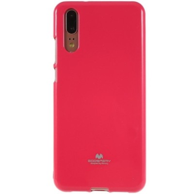 Huawei P20 Mercury tumši rozs cieta silikona (TPU) apvalks / vacins.lv