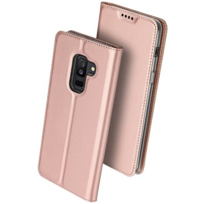 „Dux Ducis“ Skin серии Samsung Galaxy A6+ 2018 розовый кожаный чехол-книжка | Vacins.lv
