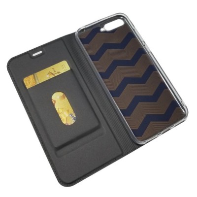 „Dux Ducis“ Skin серии Huawei Y6 2018 (Honor 7A) серый кожаный чехол-книжка | Vacins.lv