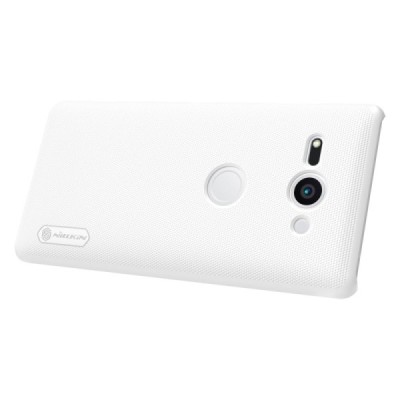 Nillkin Frosted Shield Sony Xperia XZ2 Compact balts plastmasas futrālis + ekrāna aizsargplēve / Vacins.lv