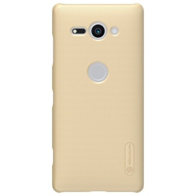 Nillkin Frosted Shield Sony Xperia XZ2 Compact золотой пластиковый чехол + защитная пленка для экрана | Vacins.lv