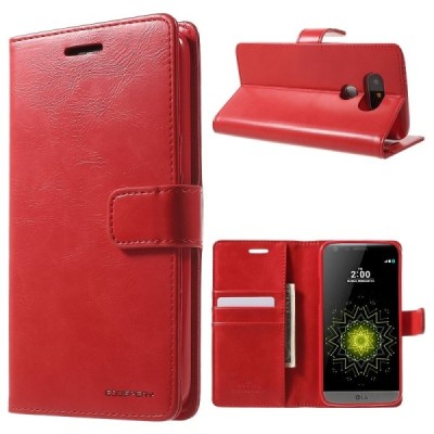 Mercury Blue Moon кожаный чехол-книжка LG G5 (H850) красного цвета | Vacins.lv