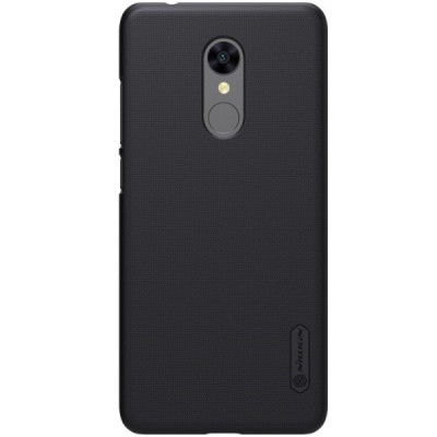 Xiaomi Redmi 5 Nillkin Frosted Shield чёрный пластиковый чехол + защитная пленка для экрана | Vacins.lv