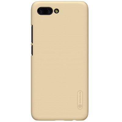 Huawei Honor 10 Nillkin Frosted Shield золотой пластиковый чехол + защитная пленка для экрана | Vacins.lv