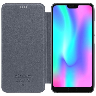 Huawei Honor 10 серый кожаный чехол-книжка Nillkin Sparkle | Vacins.lv