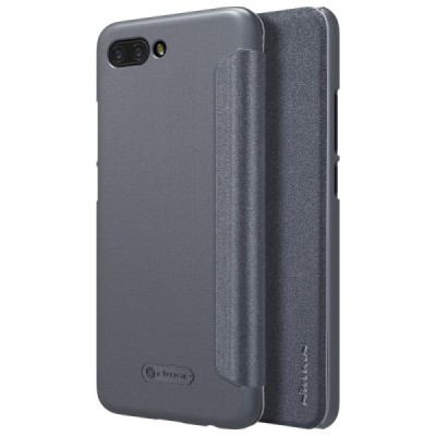 Huawei Honor 10 серый кожаный чехол-книжка Nillkin Sparkle | Vacins.lv