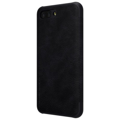 Greznais „Nillkin“ Qin sērijas ādas atvērams melns Huawei Honor 10 maciņš / Vacins.lv