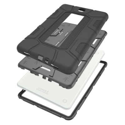 Samsung Galaxy Tab A 9.7 (T555, T550) усиленный защитный твердый чехол чёрного цвета | Vacins.lv