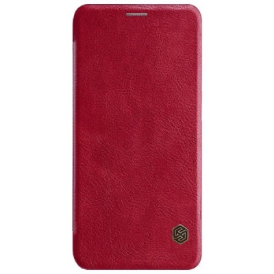 Роскошный красный кожаный чехол Nillkin Qin Series для Huawei Honor 10 | Vacins.lv