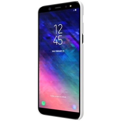 Nillkin Frosted Shield Samsung Galaxy A6 2018 (A600F) белый пластиковый чехол + защитная пленка для экрана | Vacins.lv