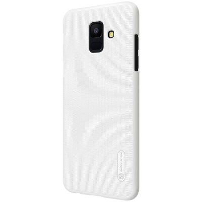 Nillkin Frosted Shield Samsung Galaxy A6 2018 (A600F) белый пластиковый чехол + защитная пленка для экрана | Vacins.lv