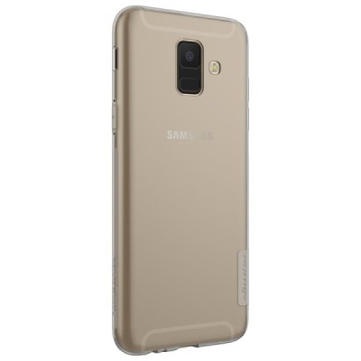 Samsung Galaxy A6 2018 (A600F) Nillkin Nature тонкий прозрачный, серый силиконовый чехол (TPU) | Vacins.lv