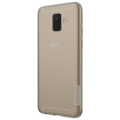 Samsung Galaxy A6 2018 (A600F) Nillkin Nature тонкий прозрачный, серый силиконовый чехол (TPU) | Vacins.lv