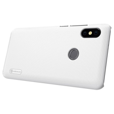 Xiaomi Redmi Note 5 2018 (Redmi Note 5 Pro) Nillkin Frosted Shield balts plastmasas apvalks + ekrāna aizsargplēve / Vacins.lv