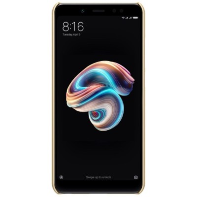 Xiaomi Redmi Note 5 2018 (Redmi Note 5 Pro) Nillkin Frosted Shield золотой пластиковый чехол + защитная пленка для экрана | Vaci