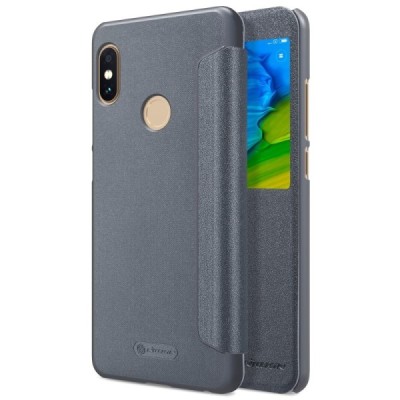 Xiaomi Redmi Note 5 2018 (Redmi Note 5 Pro) серый кожаный чехол-книжка Nillkin Sparkle | Vacins.lv