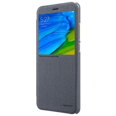 Xiaomi Redmi Note 5 2018 (Redmi Note 5 Pro) серый кожаный чехол-книжка Nillkin Sparkle | Vacins.lv
