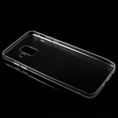 Samsung Galaxy A6 2018 (A600F) самый тонкий в мире чехол из прозрачного твердого силикона TPU | Vacins.lv