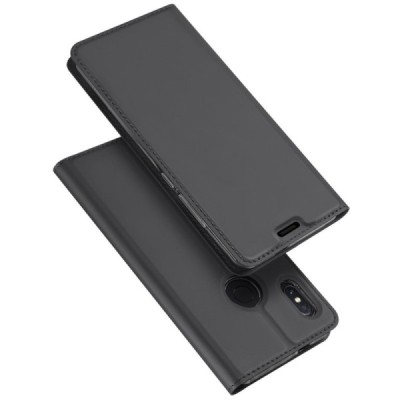 „Dux Ducis“ Skin серии Xiaomi Redmi Note 5 2018 (Redmi Note 5 Pro) чёрный кожаный чехол-книжка | Vacins.lv