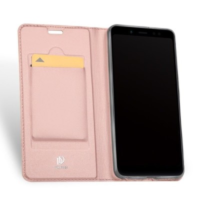 „Dux Ducis“ Skin серии Xiaomi Redmi Note 5 2018 (Redmi Note 5 Pro) розовый кожаный чехол-книжка | Vacins.lv