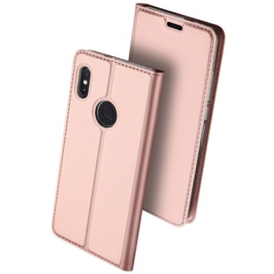 „Dux Ducis“ Skin серии Xiaomi Redmi Note 5 2018 (Redmi Note 5 Pro) розовый кожаный чехол-книжка | Vacins.lv