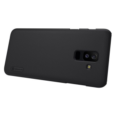 Nillkin Frosted Shield Samsung Galaxy A6+ 2018 (A605F) melns plastmasas futrālis / Vacins.lv