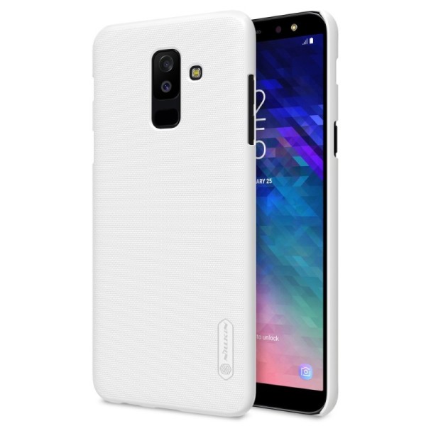 „Nillkin“ Frosted Shield futrālis - balts + ekrāna aizsargplēve (Galaxy A6+ 2018)