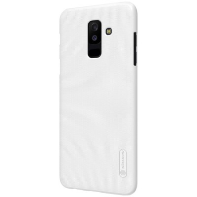 Nillkin Frosted Shield Samsung Galaxy A6+ 2018 (A605F) balts plastmasas futrālis + ekrāna aizsargplēve / Vacins.lv