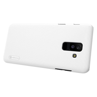 Nillkin Frosted Shield Samsung Galaxy A6+ 2018 (A605F) balts plastmasas futrālis + ekrāna aizsargplēve / Vacins.lv