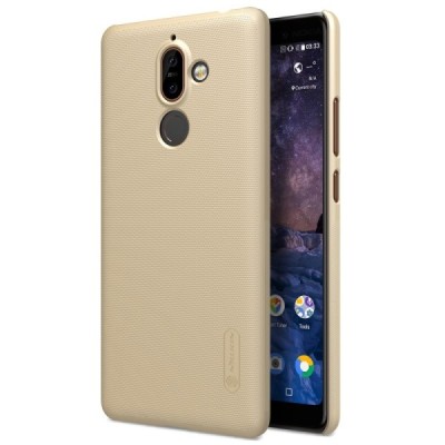 Nokia 7 Plus Frosted Shield золотой пластиковый чехол + защитная пленка для экрана | Vacins.lv