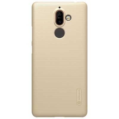 Nokia 7 Plus Frosted Shield золотой пластиковый чехол + защитная пленка для экрана | Vacins.lv