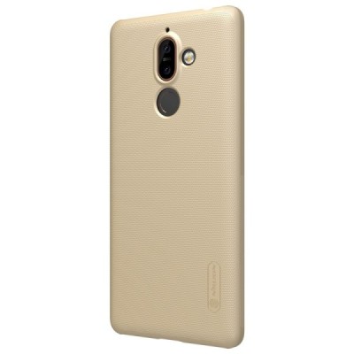Nokia 7 Plus Frosted Shield золотой пластиковый чехол + защитная пленка для экрана | Vacins.lv