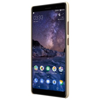 Nokia 7 Plus Frosted Shield золотой пластиковый чехол + защитная пленка для экрана | Vacins.lv
