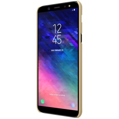 Nillkin Frosted Shield Samsung Galaxy A6+ 2018 (A605F) zelta plastmasas futrālis + ekrāna aizsargplēve / Vacins.lv