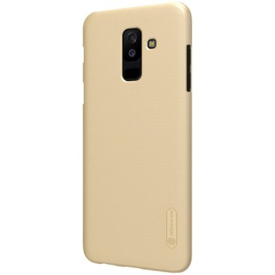 Nillkin Frosted Shield Samsung Galaxy A6+ 2018 (A605F) zelta plastmasas futrālis + ekrāna aizsargplēve / Vacins.lv