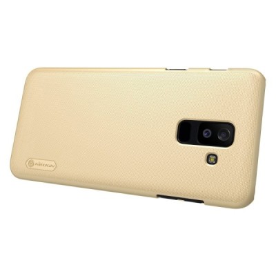 Nillkin Frosted Shield Samsung Galaxy A6+ 2018 (A605F) zelta plastmasas futrālis + ekrāna aizsargplēve / Vacins.lv