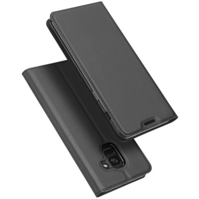 „Dux Ducis“ Skin серии Samsung Galaxy J6 2018 (J600) чёрный кожаный чехол-книжка | Vacins.lv