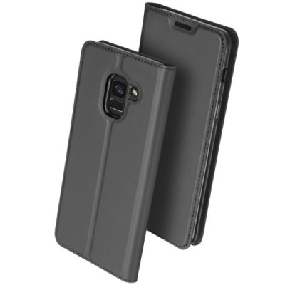 „Dux Ducis“ Skin серии Samsung Galaxy J6 2018 (J600) чёрный кожаный чехол-книжка | Vacins.lv
