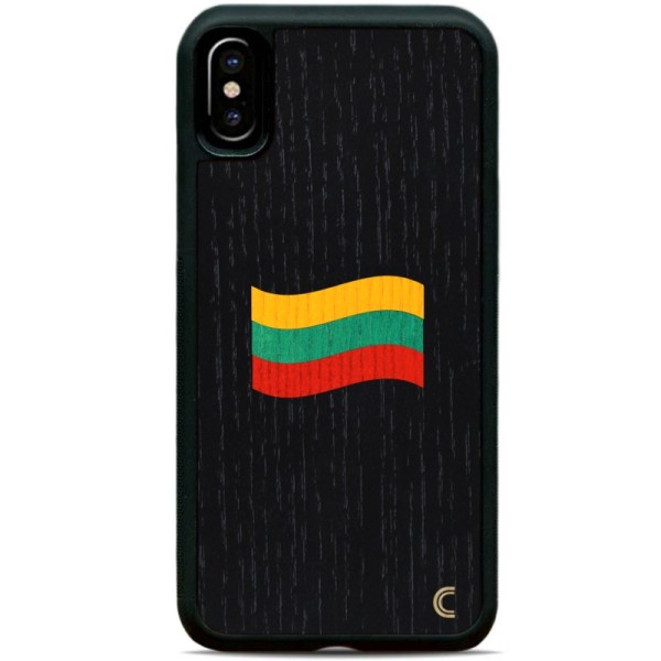„Crafted Cover“ чехол из натурального дерева - Литовский флаг (iPhone X / Xs)