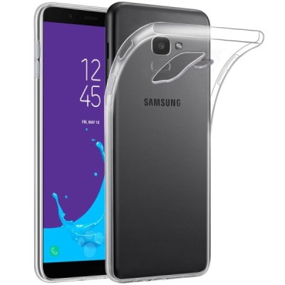 Samsung Galaxy J6 2018 (J600) прозрачный твердый силиконовый чехол из TPU, самый тонкий в мире | Vacins.lv